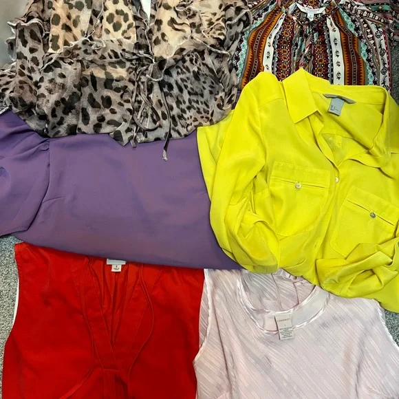 Colorful Clothing Bundle - Red, Yellow, Purple, Leopard Print - Picture 1 of 6